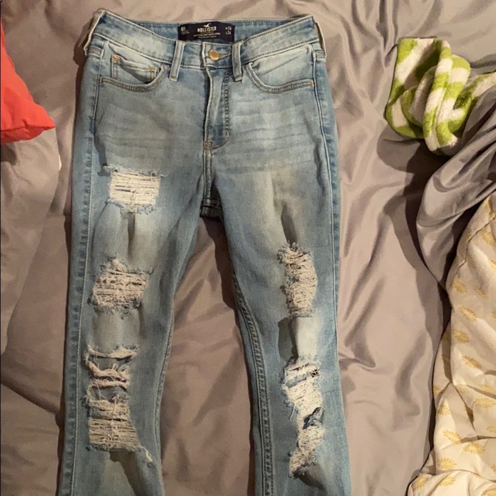 Hollister high rise crop super skinny jeans